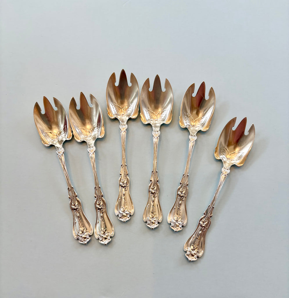 Estate Collection - Silver Plate Ice Cream Forks Set of 6