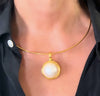 Necklace - Delphine Collar w/White Pearl Drop