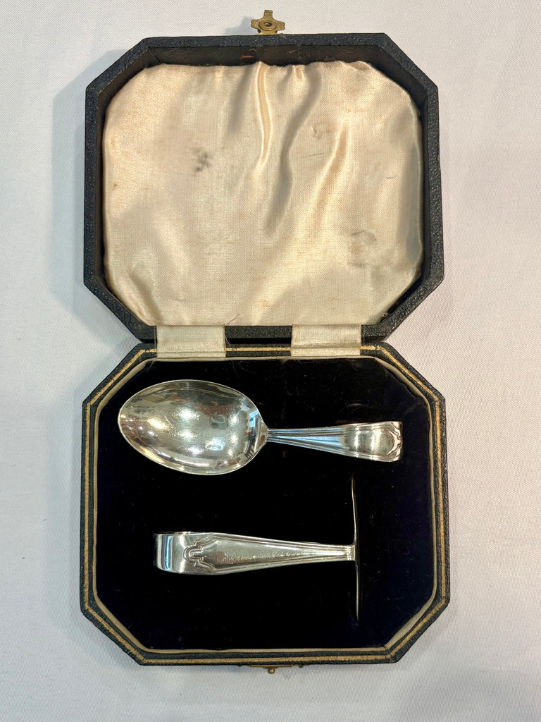 Estate Collection - Vintage Sterling Baby Feeding Set 1938