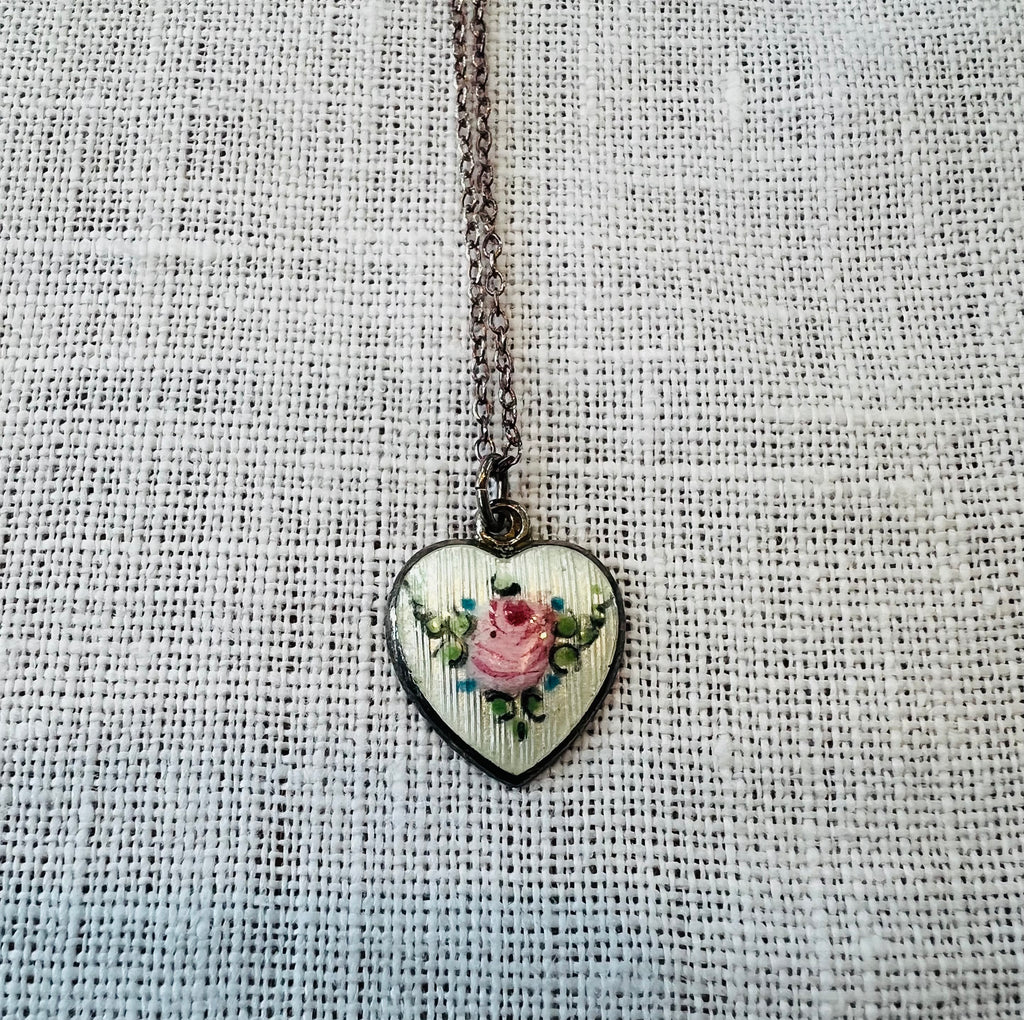 Estate Collection Necklace - Sterling Heart Necklace