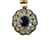 Vignette - Blue Sapphire & Polki Diamonds Set in Gold