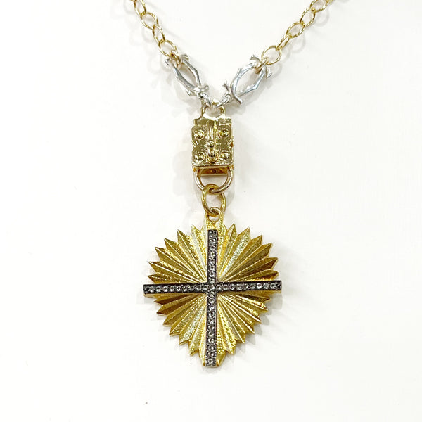 Vignette - Cross My Heart White Topaz