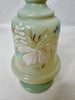 Estate Collection Bristol Glass - Green Ruffle Lidded Vase