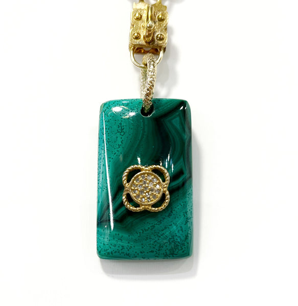 Vignette - Malachite w/Diamonds