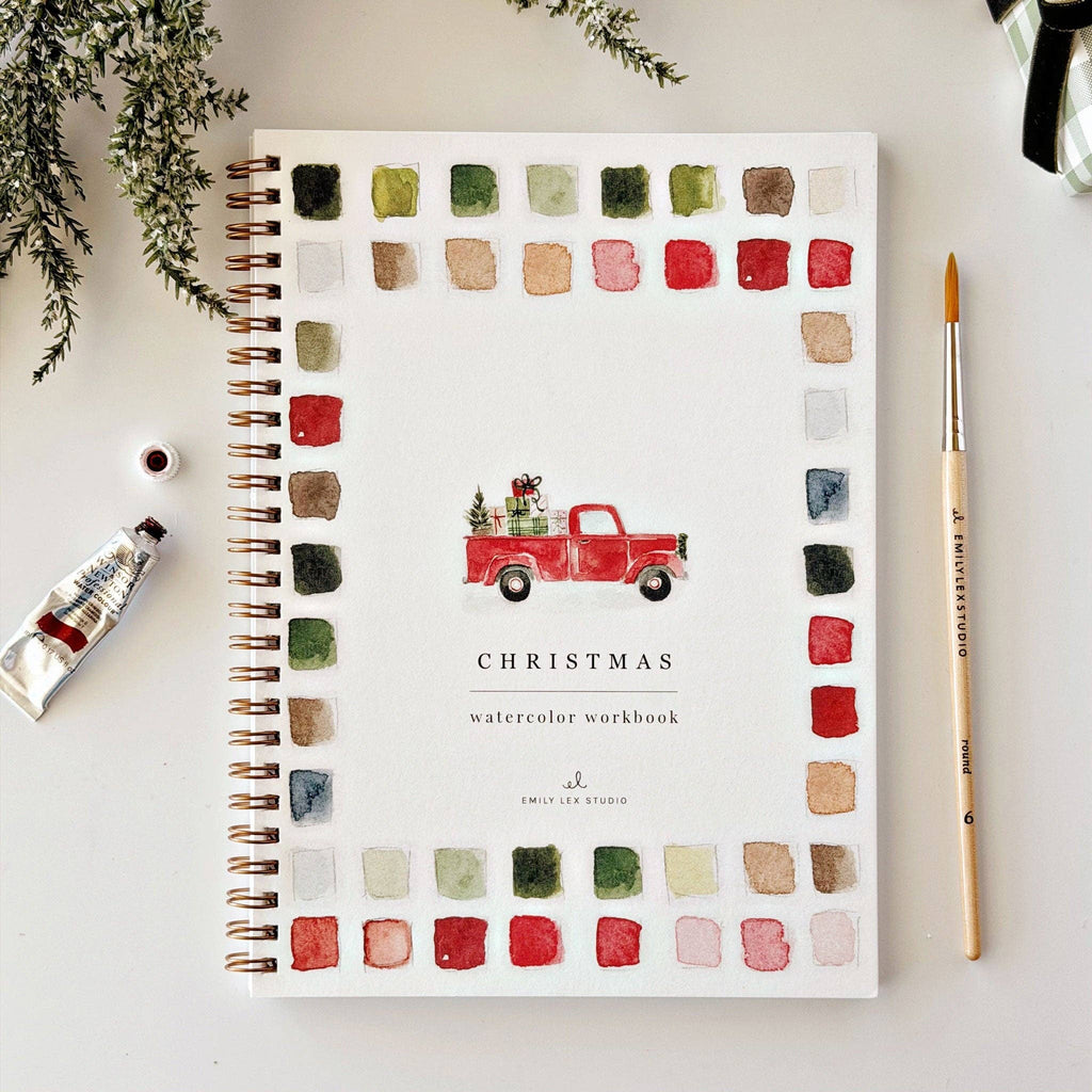 Watercolor - Classic Christmas Watercolor Workbook