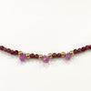 Pink Tourmaline & Gold Bead w/Gold Filled Bead Accent