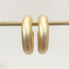 Earrings - Matte Gold Hollow Hoops