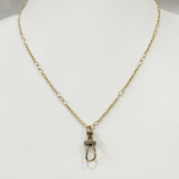 Vignette Necklace - Swivel Clasp w/Diamonds