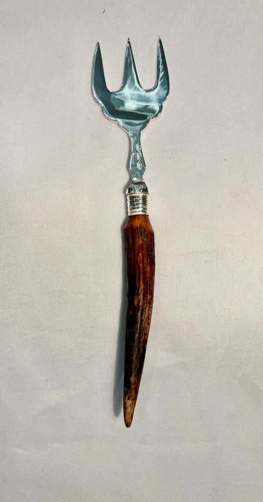 Estate Collection - Antique Silver Horn Serving Fork