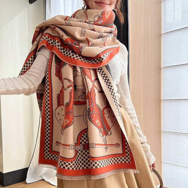 Wrap - Orange / Tan Harness Reversible Wrap