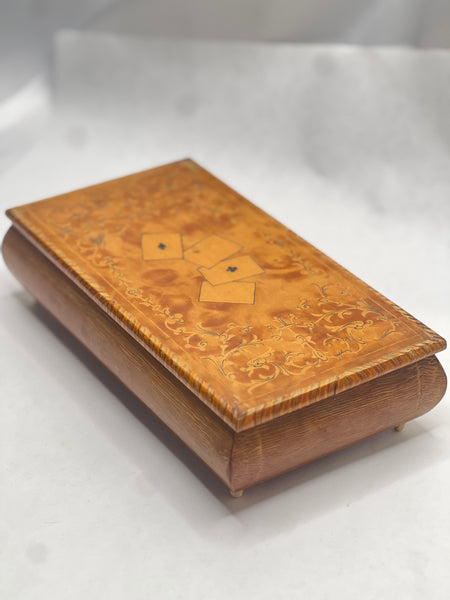 Estate Collection - Vintage Wooden Playing Card Box