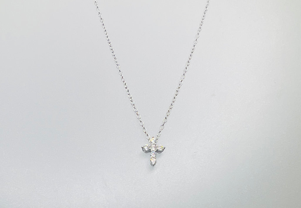 Necklace - Tiny Pave Cross on Necklace