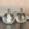 Salt & Pepper Shakers - Pair of Zendra Platinum/Crystal