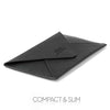 Clutch - Leather Envelope Clutch in Black