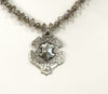Necklace - Antique Sterling English Watch Fob Necklace w/Quartz Chain