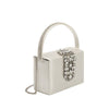 Purse - Liliana White Satin Jeweled Crossbody Bag