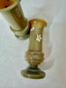 Estate Collection Bristol Glass - Pair of Green Bud Vases