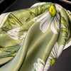 Scarf - Simple Floral Square Silk Scarf