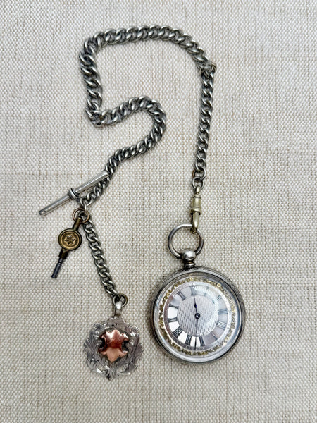 Estate Collection - Pocket Watch and Fob - Sterling