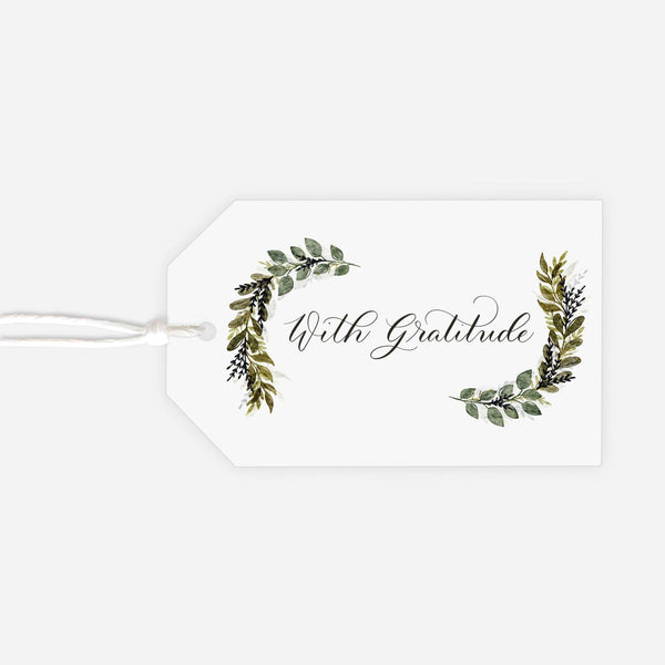 Gift Tag - "With Gratitude" Rectangle(Single Tag)