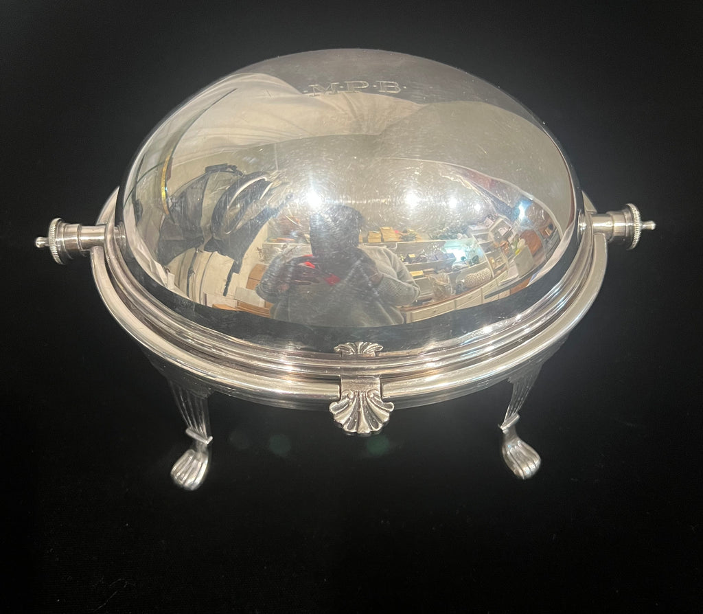 Estate Collection - Antique Silver Plate Victorian Domed Breakfast Warmer