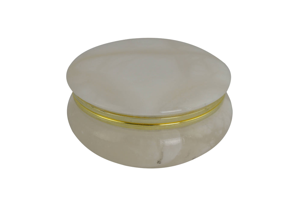 White Alabaster Trinket Box