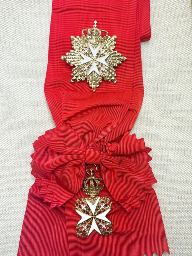 Estate Collection - Vintage Order of Malta Sash Badge Set