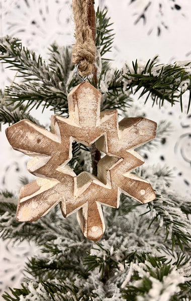 Ornament - Cookie Snowflake Wooden Ornament