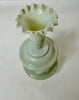 Estate Collection Bristol Glass - Green Ruffle Lidded Jar