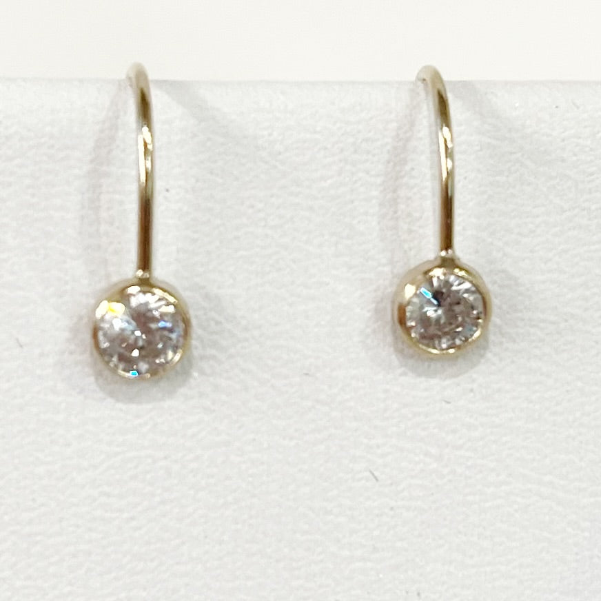 Earrings - 14K Gold Filled French Hook Earwire w/CZ Drop
