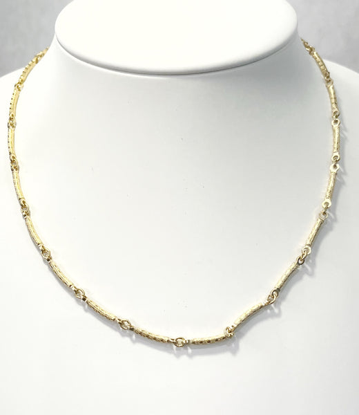 Necklace - Vintage Curved Bar Chain
