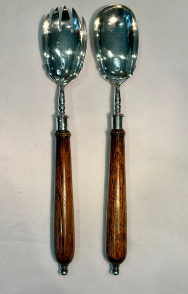 Estate Collection - Antique Silver Salad Server Set