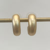 Earrings - Matte Gold Hollow Hoops