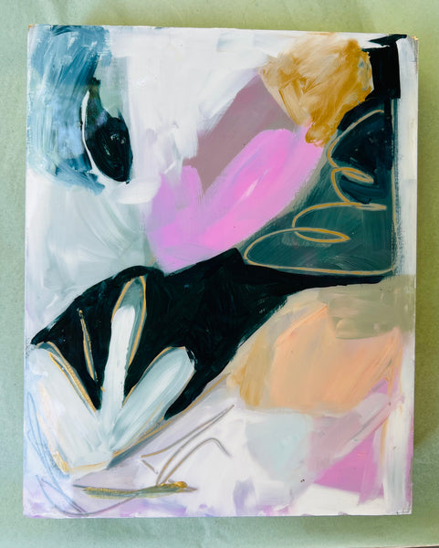 Pink Abstract by Katie Sneed Art