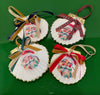 Ornaments - Santa on Scallop Shell by Fouts and Finch