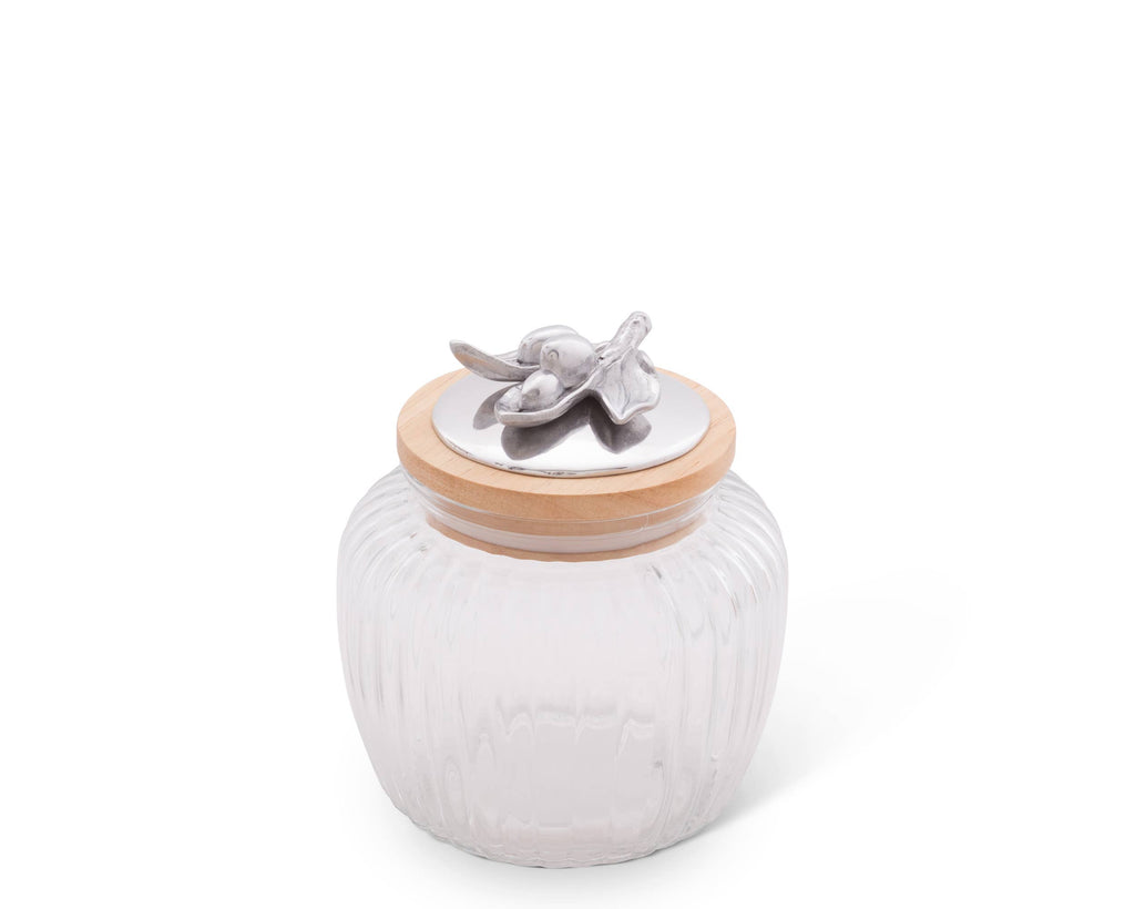 Canister - Olive Glass Canisters - Three Sizes