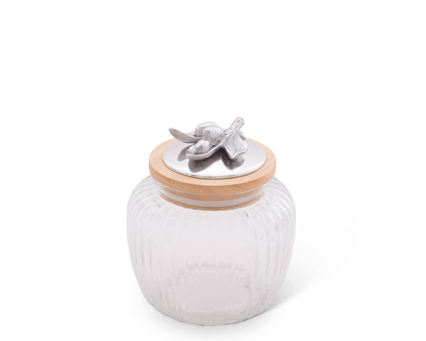 Canister - Olive Glass Canisters - Three Sizes