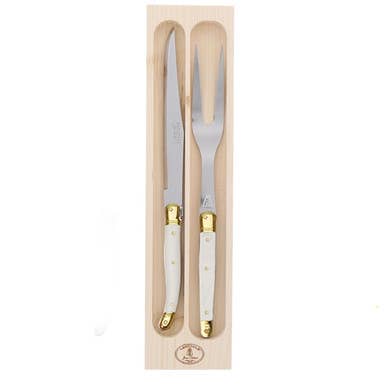 Carving Set with Ivory handles in Box