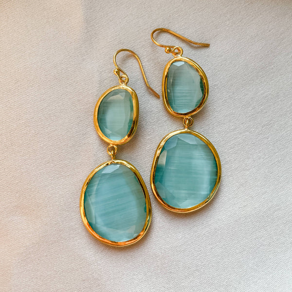 Earrings - Bliue Two Drop Earrings