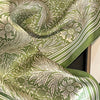 Scarf - Green Floral Square Neck Scarf