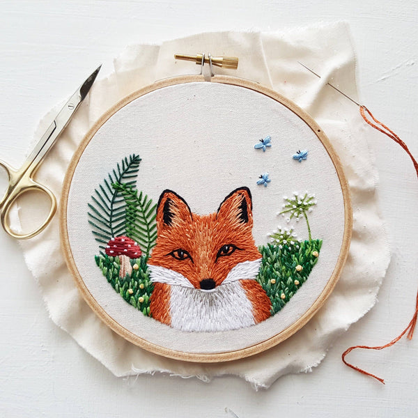 Embroidery Kit - Red Fox Embroidery Kit