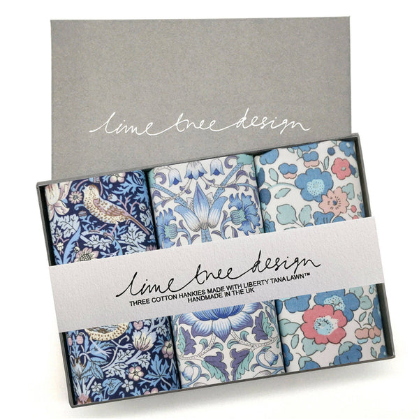 Handkerchiefs - Made with Liberty Tana Lawn - Periwinkle