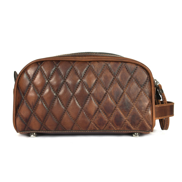 Travel Bag - Ascend Quilted Leather Toiletry Bag