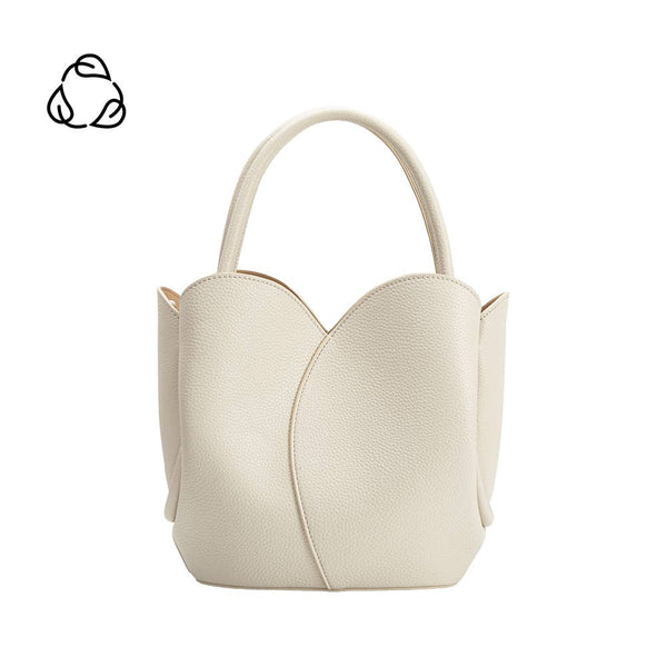 Purse - Tulip Vegan Leather Top Handle Bag in Bone