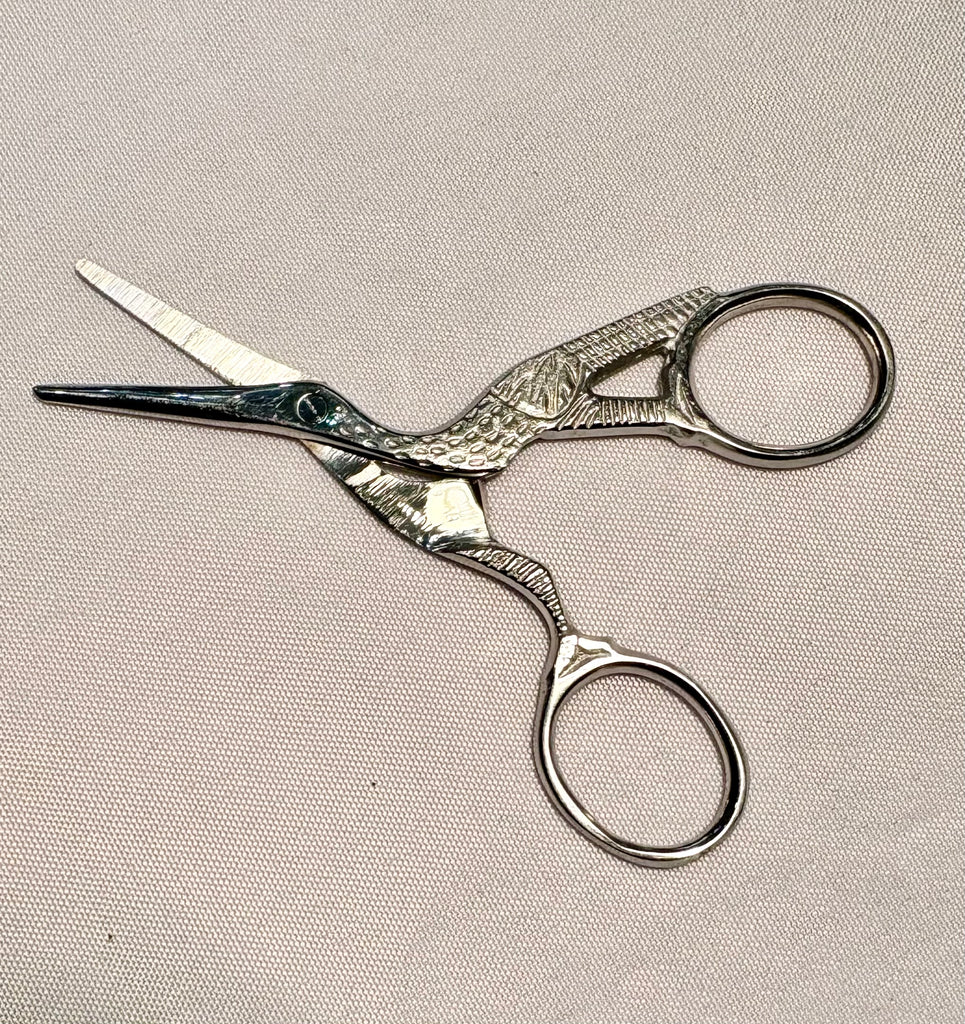 Estate Collection - Antique Silver Stork Scissors