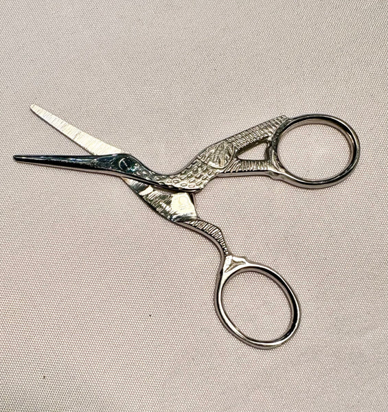 Estate Collection - Antique Silver Stork Scissors