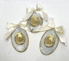 Elizabeth Polland Art - Oval Nativity Intaglio on A Wooden Plaque