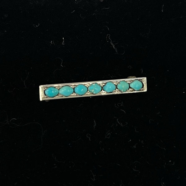 Estate Collection Small Silver & Turqouise Baby Pin