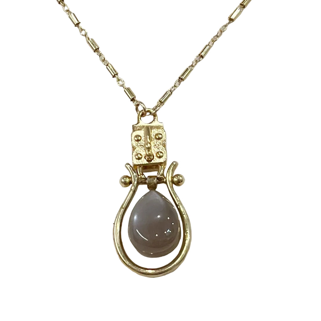 Vignette - Pink Moonstone/Gold