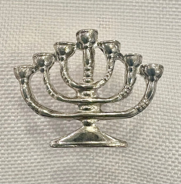 Estate Collection - Vintage Silver Menorah Tie Tack